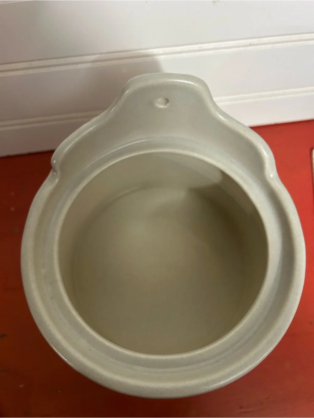Pfaltzgraff Yorktowne Cream and Blue Wall-Mount Salt Crock Box with Lid